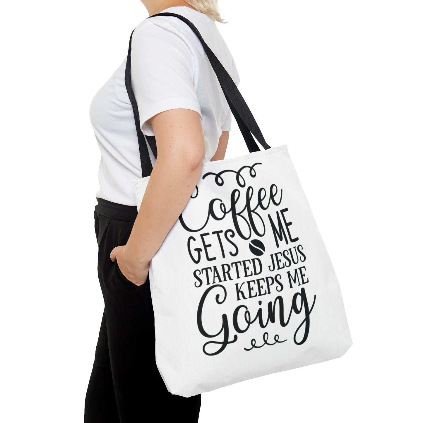 Jesus Keeps Me Going Tote Bag (AOP)