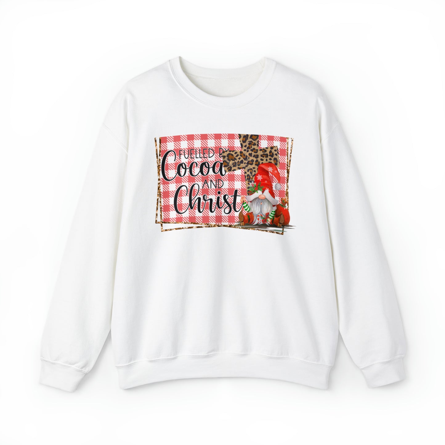 Fueled by Cocoa and Christ Unisex Heavy Blend Crewneck Sweatshirt