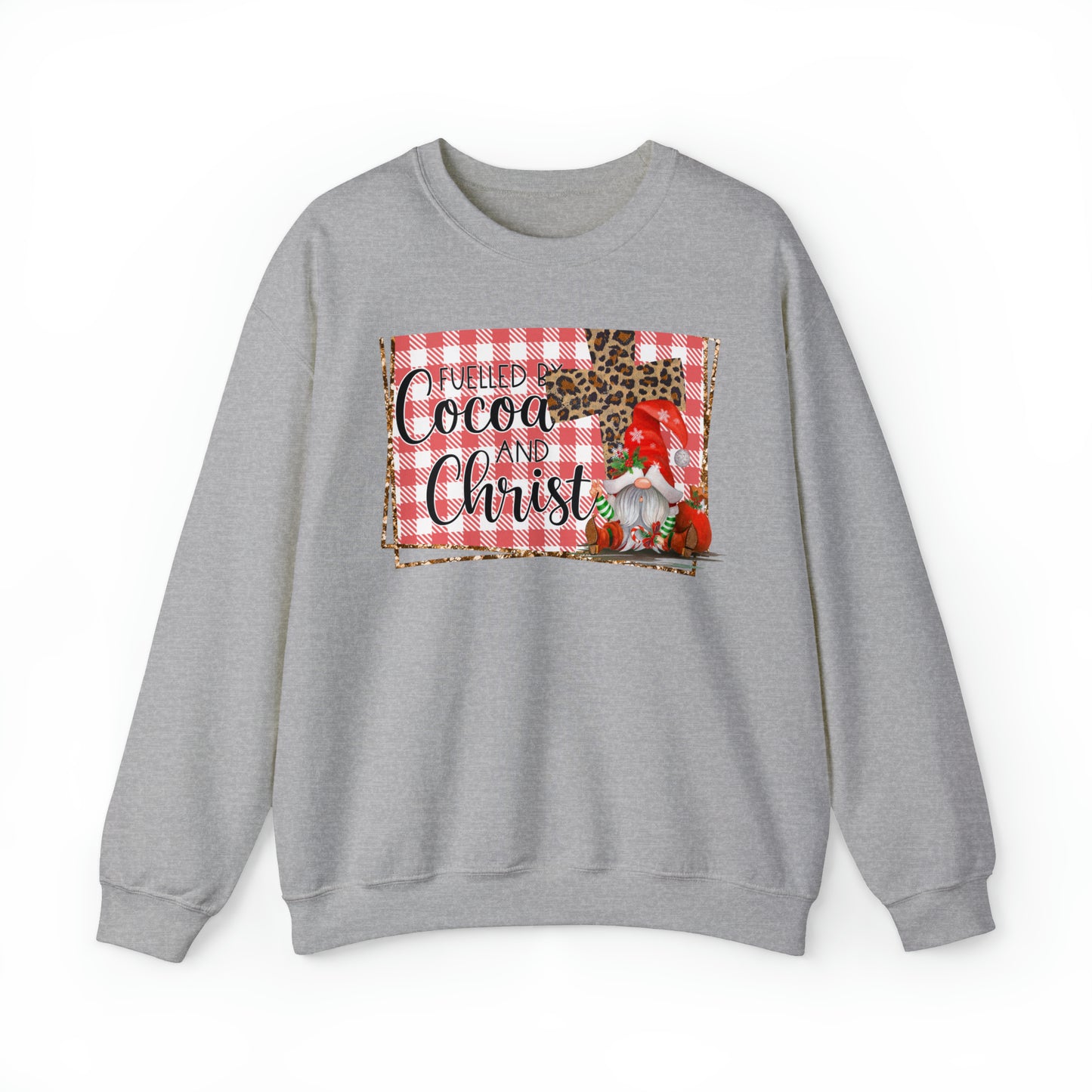 Fueled by Cocoa and Christ Unisex Heavy Blend Crewneck Sweatshirt